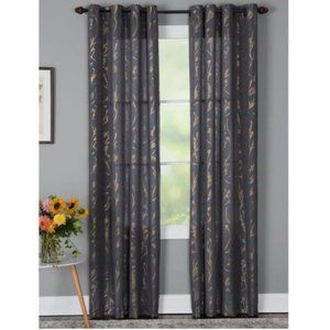 NEW Linen Light Filtering Semi-Sheer Window Panel in Blue & Bronze Just IN!